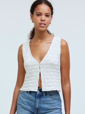 Madewell Basketweave-Stitch Vest